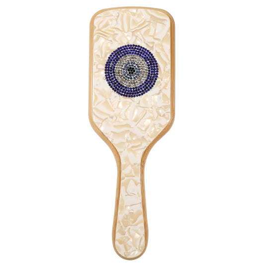 Eye of Protection Paddle Bamboo Brush in Ivory