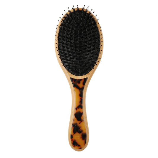 Eye of Protection Mixed Boar Bristle Brush in Tortoise Shell