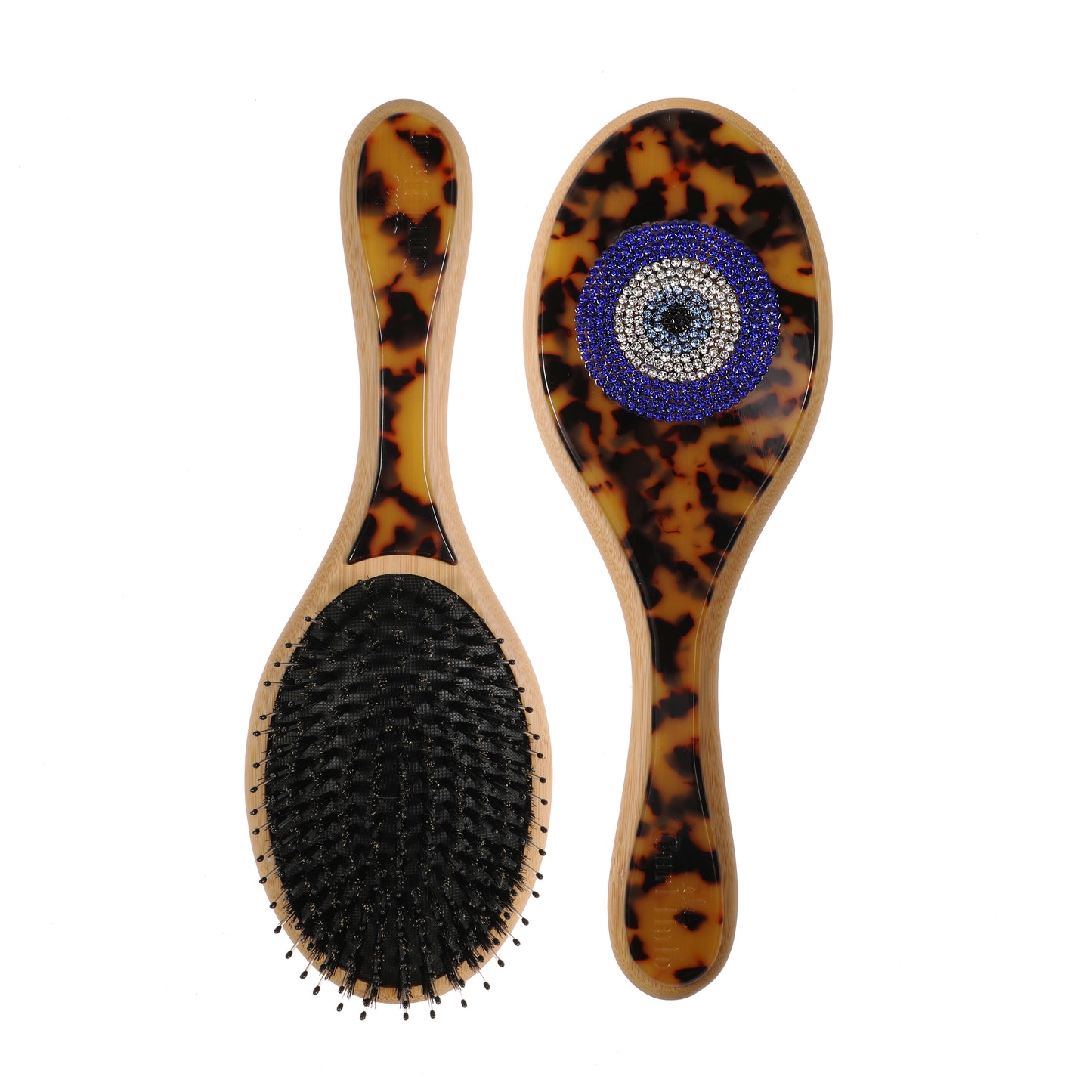 Eye of Protection Mixed Boar Bristle Brush in Tortoise Shell