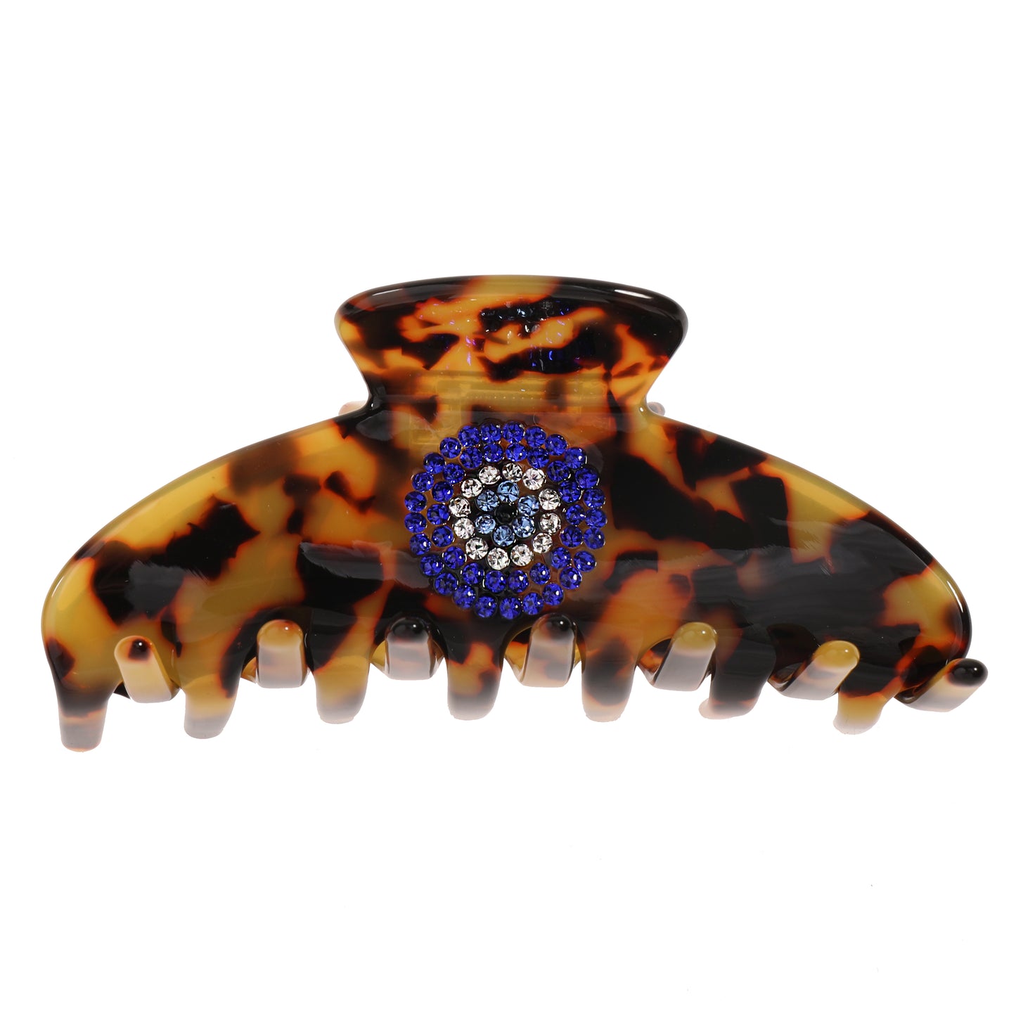 Evil Eye Halo Protection Claw Clip in Tortoise Shell