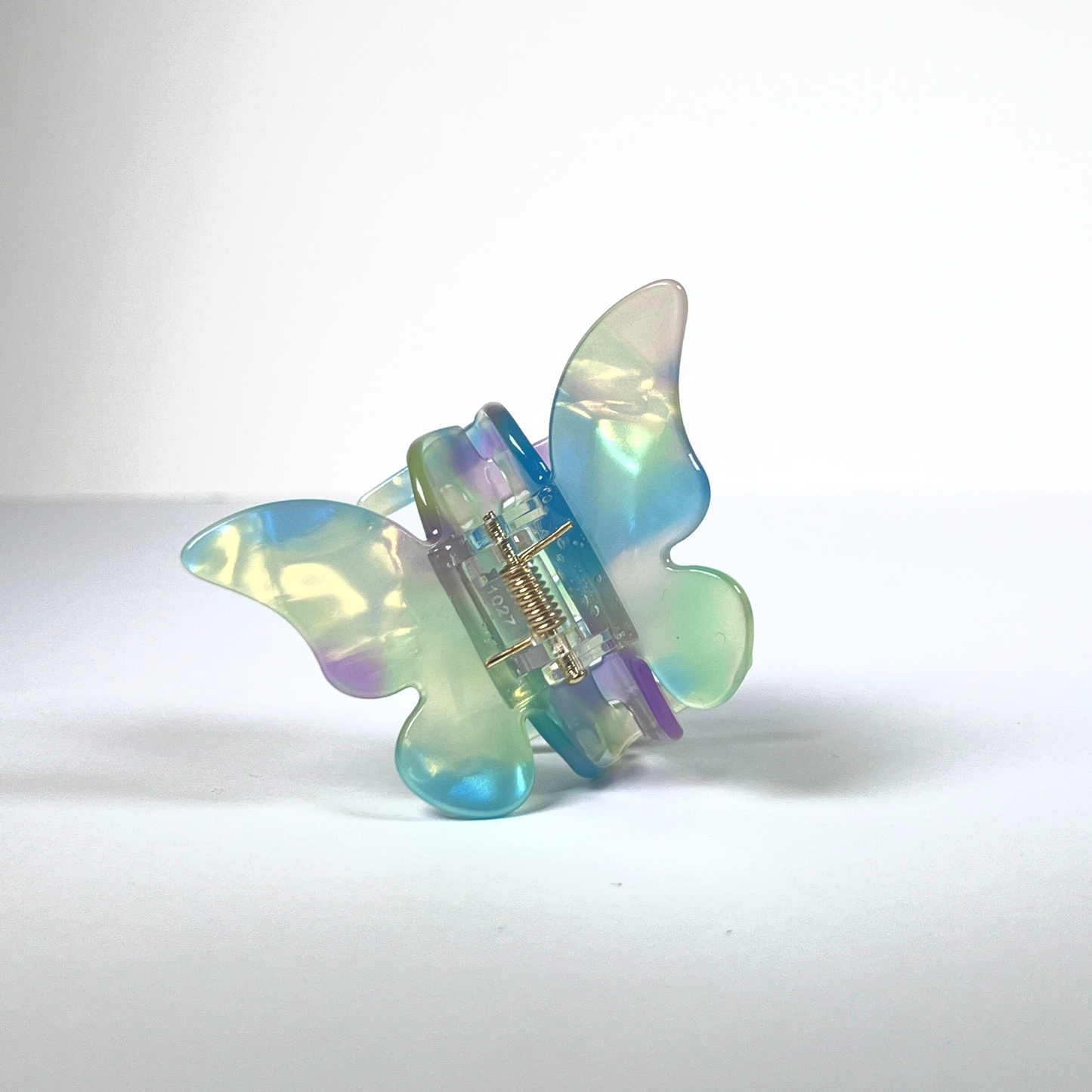 Multi-coloured Unique Marble Butterfly Claw Clip