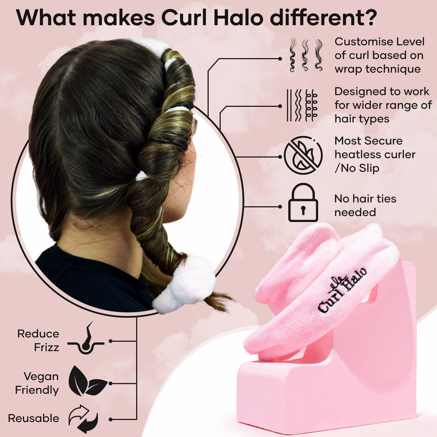 Curl Halo | The Ultimate Heatless Curler | Heatless Hair Overnight