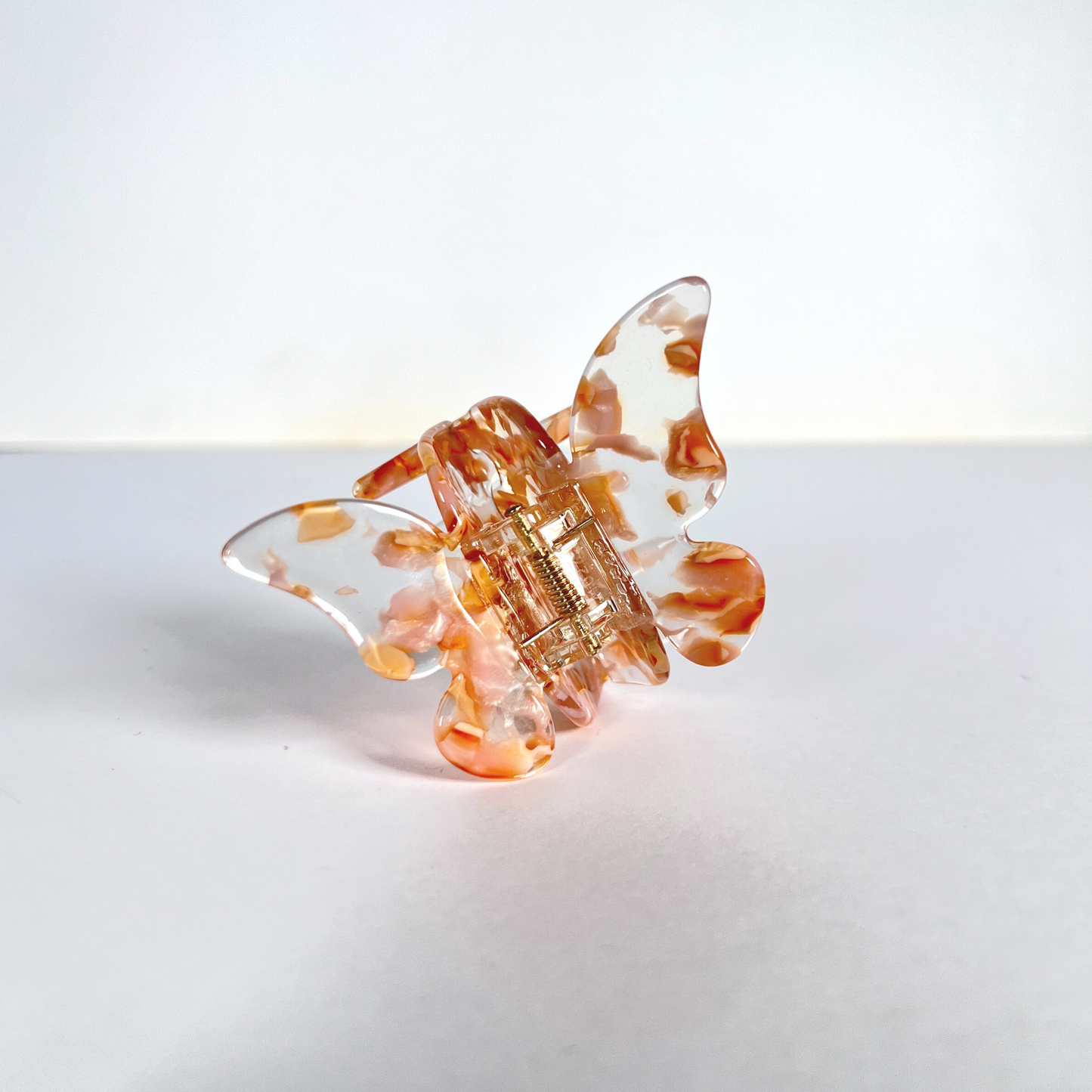 Multi-coloured Unique Marble Butterfly Claw Clip