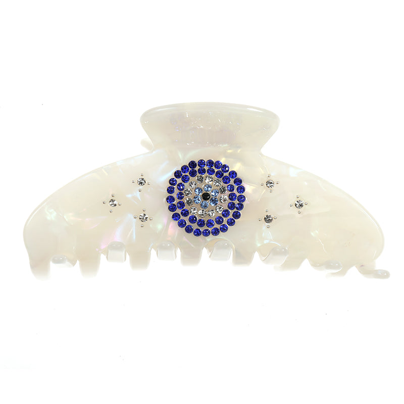 Evil Eye Celestial Halo Claw Clip in Opal