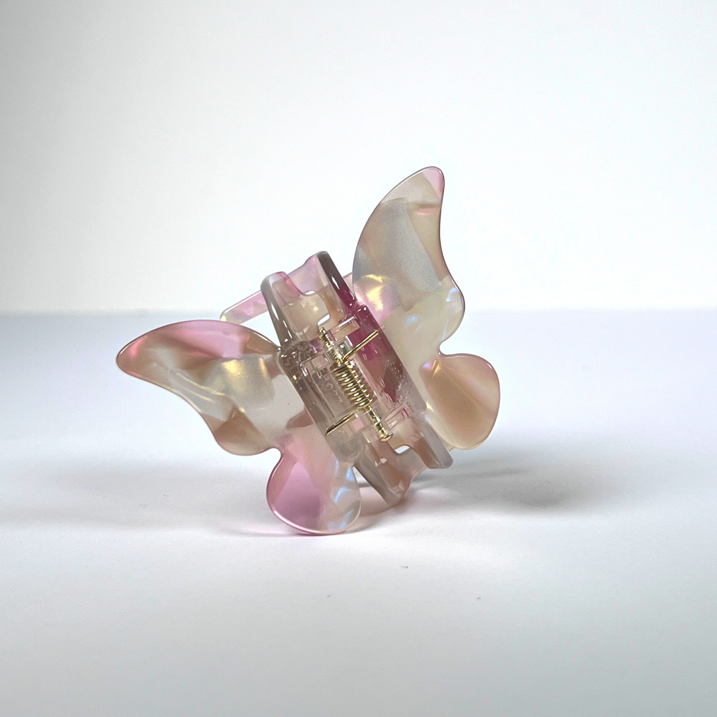 Multi-coloured Unique Marble Butterfly Claw Clip