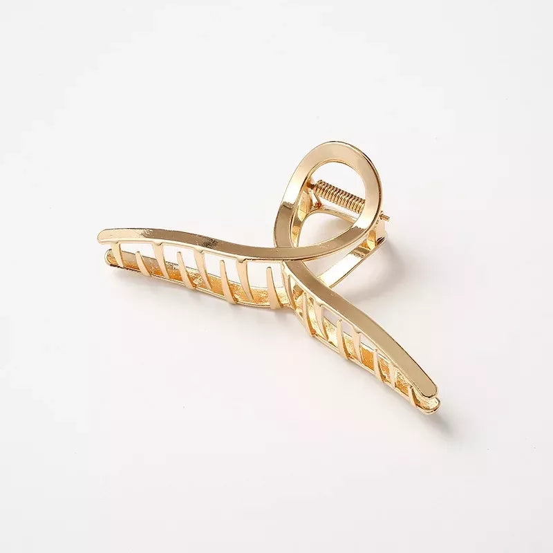 Curl Halo | Gold Hoop Claw Clip