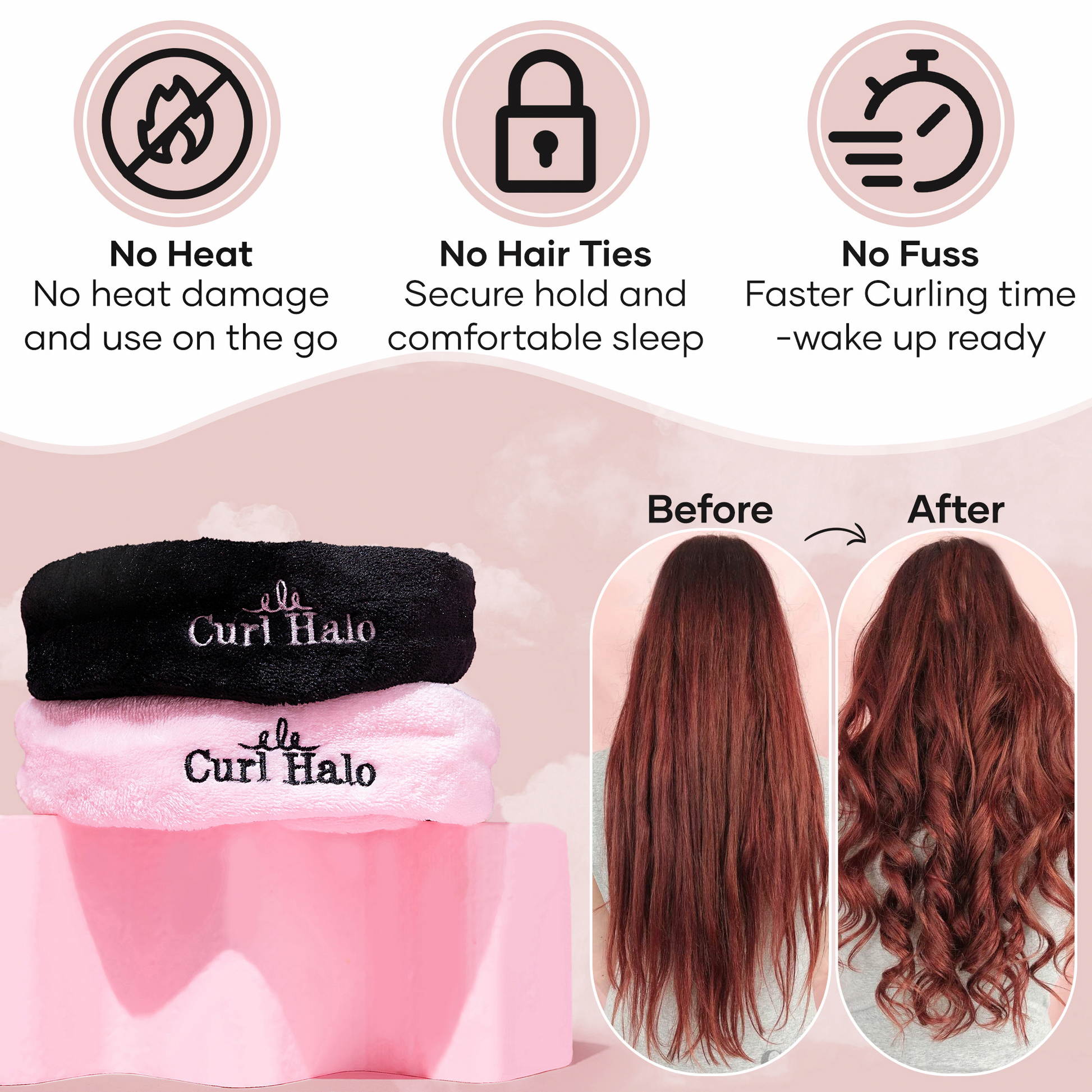 Curl Halo Ultimate Heatless Curler Overnight Curls Sleep In