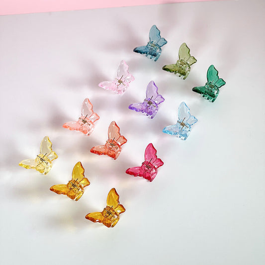 Crystal Mini Butterfly Hair Clips (12 Pack)